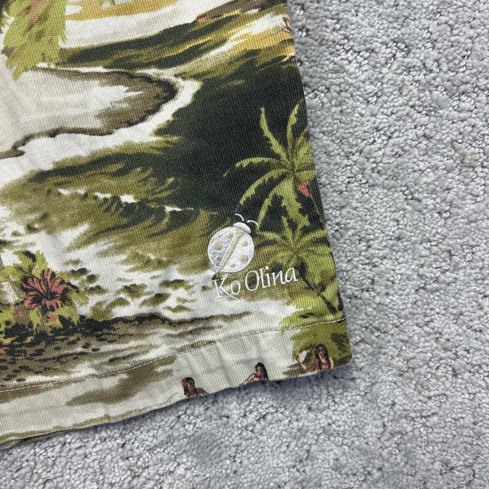 Tommy Bahama Shorts Mens 32 Green Stretch Bedford Bay Ko Olina Hawaiian Aloha - Picture 2 of 15